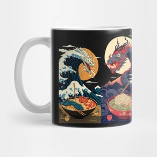 dragon ramen wave, t-shirt. Mug